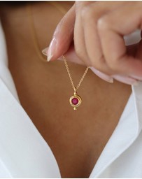 Ottoman Hands - July Birthstone Pendant Necklace