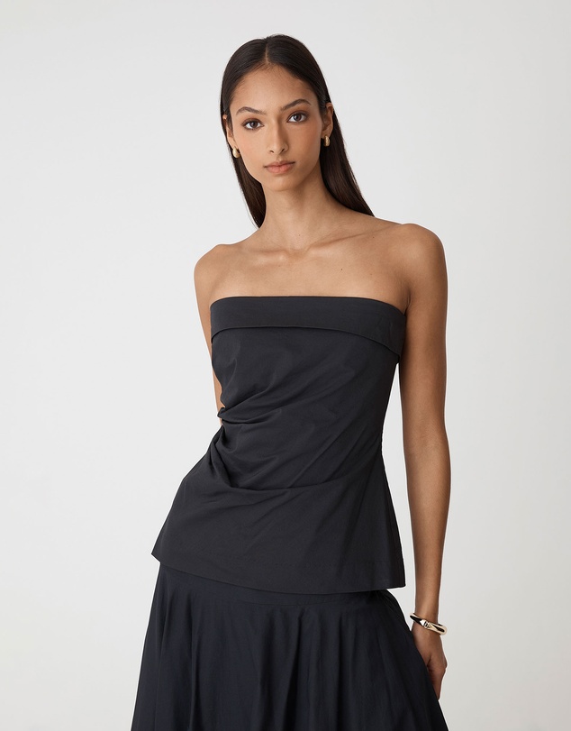 Forcast - Deb Cotton Strapless Tunic