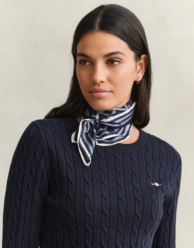 Gant - Stretch Cotton Cable Crew Neck Knit