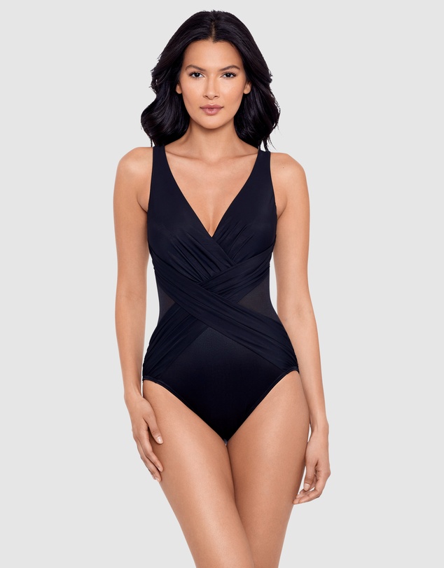Miraclesuit Swimwear  - Crossover Draped Shaping Swimsuit
