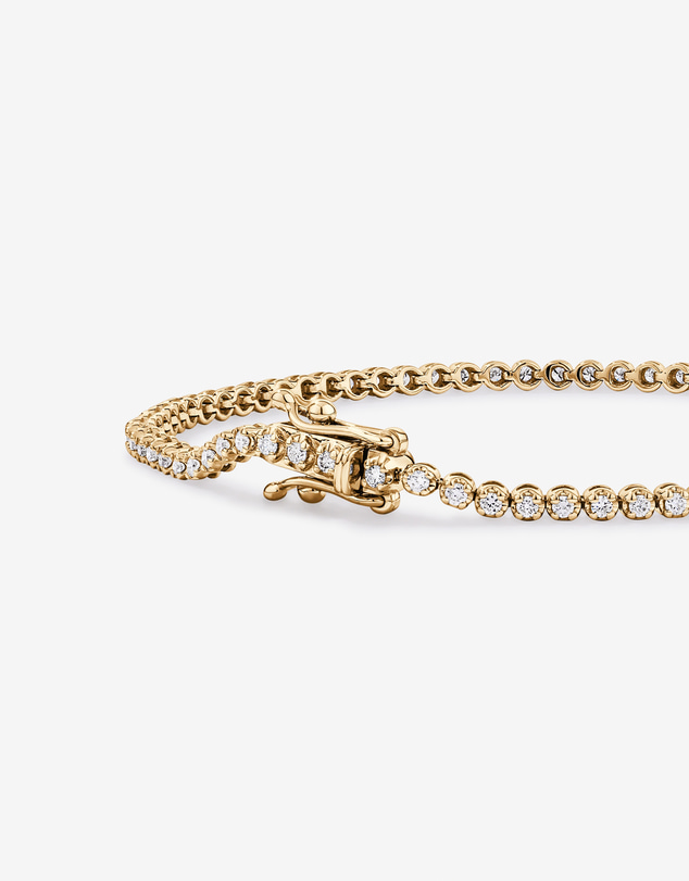 Michael Hill - 0.90 Carat TW Laboratory-Grown Diamond Tennis Bracelet in 10kt Yellow Gold
