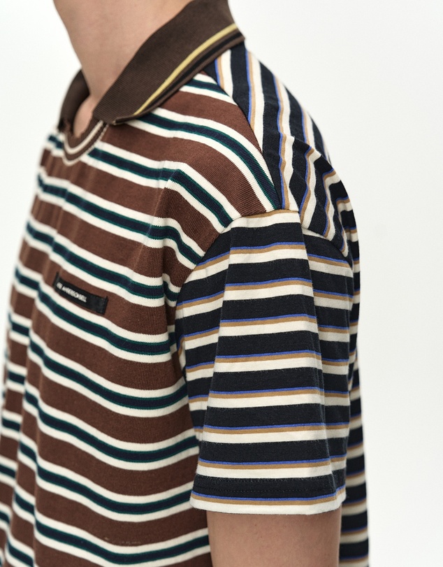 Andersson Bell - Stripe Layered Collar T-Shirt