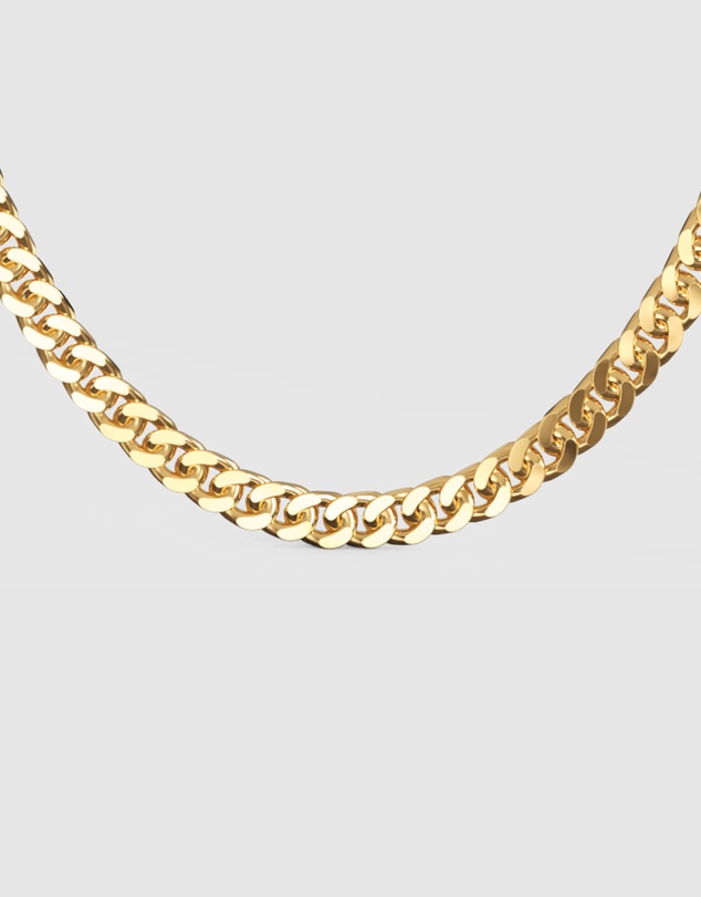 GUESS - GUESS Mens Gold-Tone Curb Chain Necklace