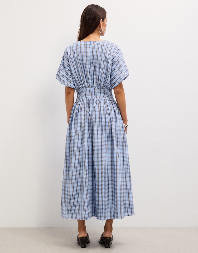 The Fated - Bloom Check Midi Dress
