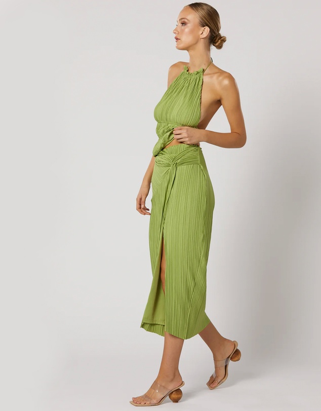 Winona - Plisse Top Green