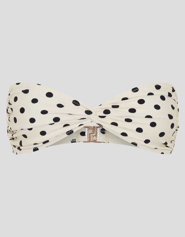 Vacay Swimwear - Positano Top Ivory Polka