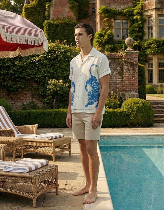 THE TALES - Crouching Tiger Cotton Shirt