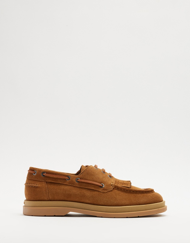 HUGO - Chaol Moccassin Suede Boat Shoes - Men's