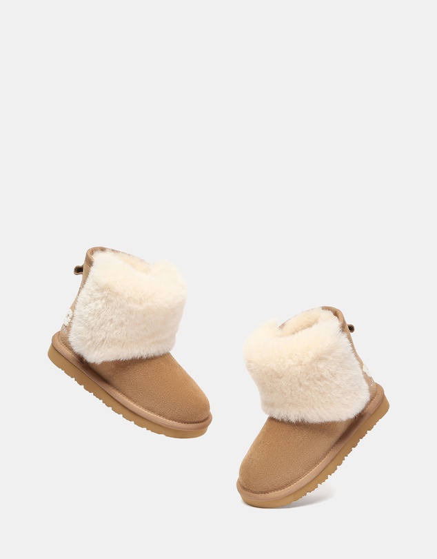 EVERAU - Australian Shepherd Ugg Bambi Kids Cow Suede Upper UGG Boots