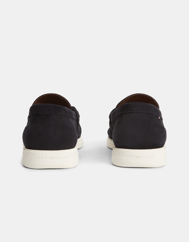 Tommy Hilfiger - Malko Light Suede Flag Hardware Loafers - Men's