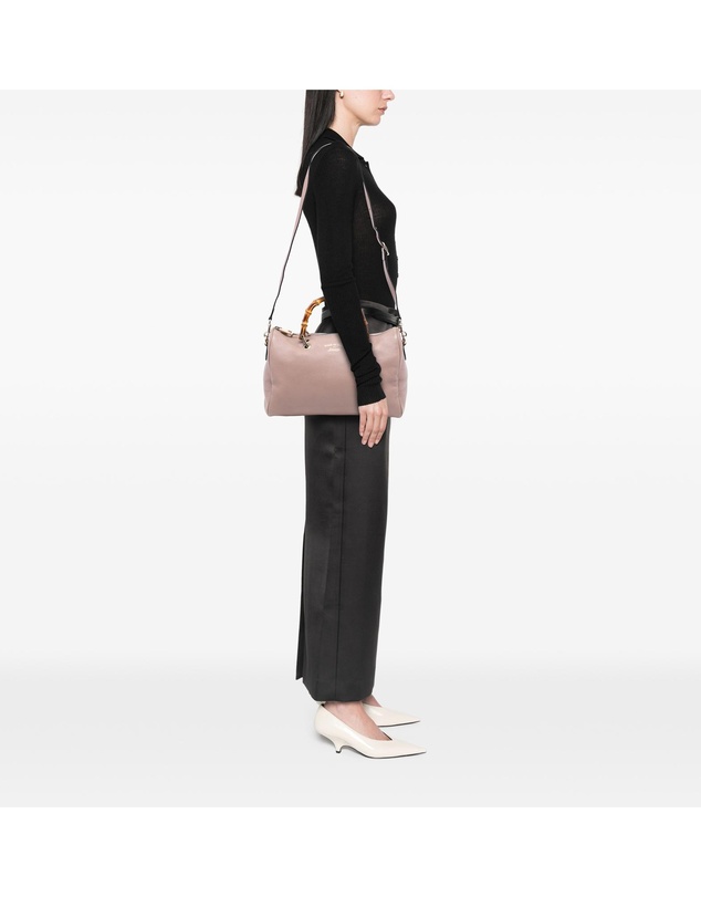 Pre-Loved by Azura Reborn - Pre-Loved Medium Calfskin Bamboo Shopper Boston Bag