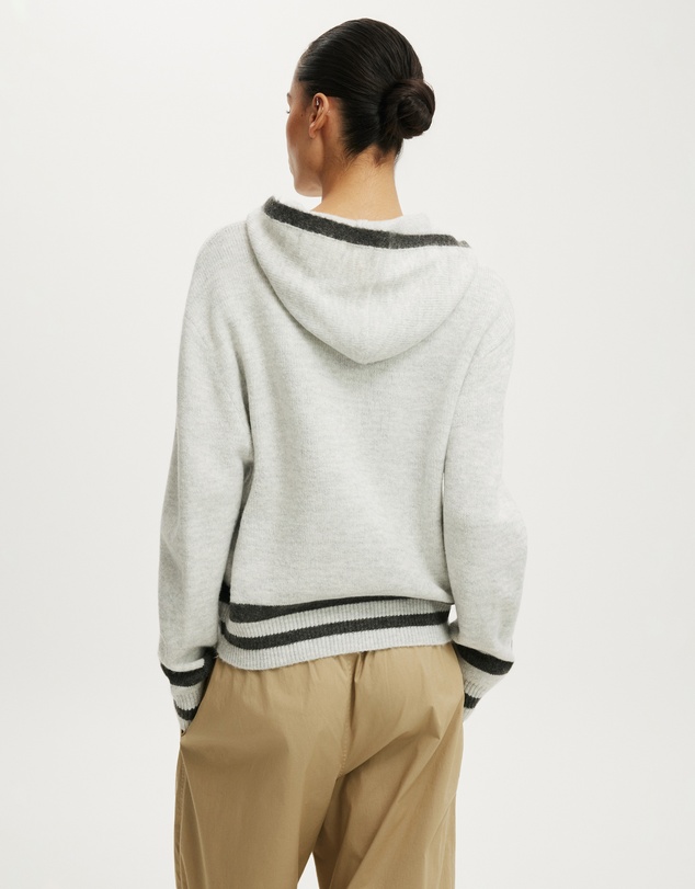 Cotton On - Sporty Stripe Hooded Knit