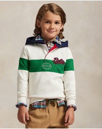 Polo Ralph Lauren - Logo Fleece Rugby Hoodie - ICONIC EXLCUSIVE - Babies-Kids