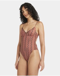 RVCA - Womens Thought Pattern One Piece Swimsuit