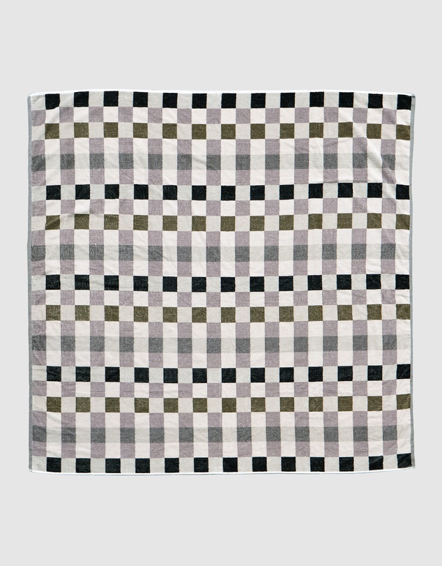 Bambury - Truffle Check Jacquard Beach Blanket