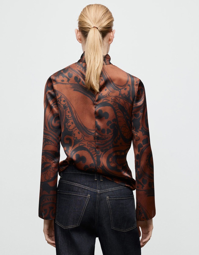 M.N.G - Paisley-Print Satin Blouse