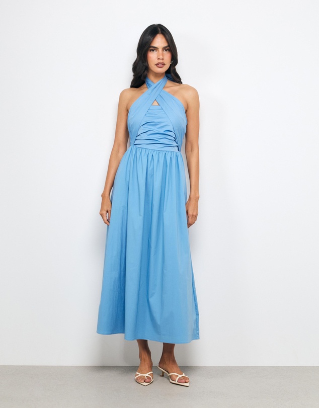 AERE - Ziva Halter Midi Dress