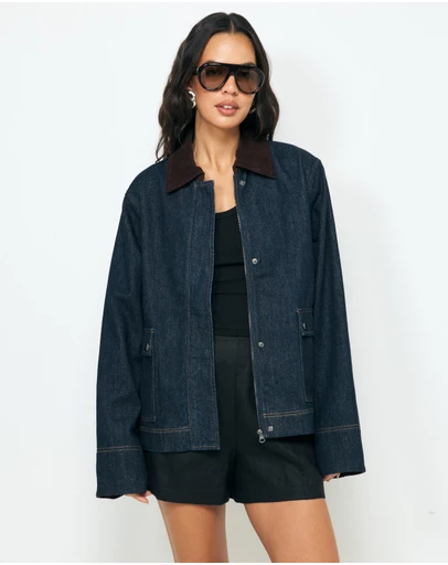 AERE - Evren Contrast Collar Jacket