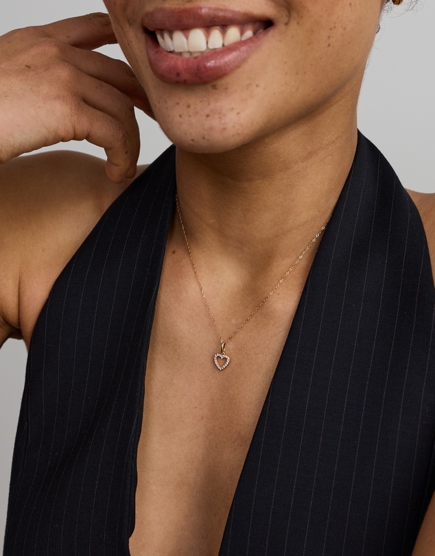 Michael Hill - 0.10TW Diamond Heart Pendant in 10kt Gold