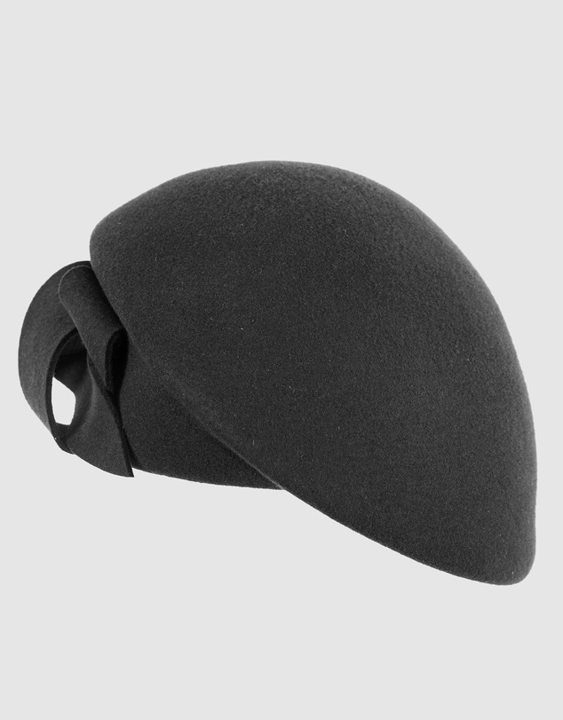 Max Alexander - Winter Black Felt Beret Hat