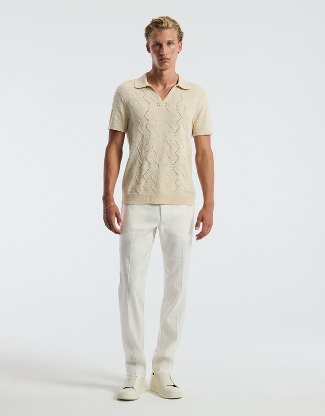 Calibre - Boucle Open Neck Polo Biscuit