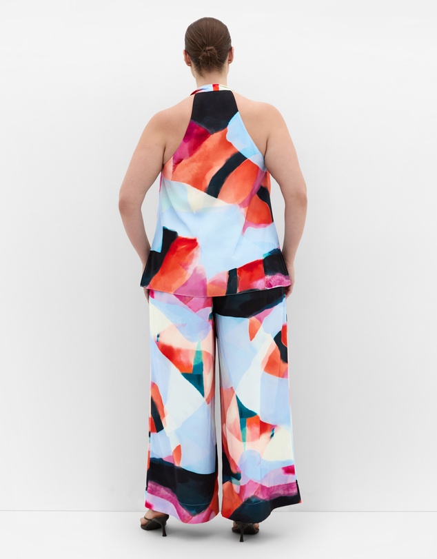 City Chic - Chloe Aspect Print Cowl Neck Top