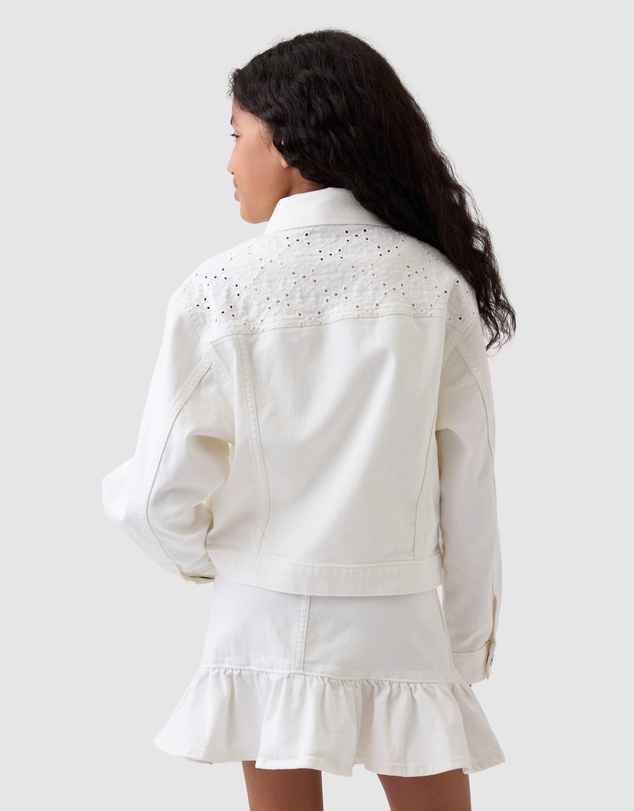 GAP - Eyelet Denim Jacket - Teens
