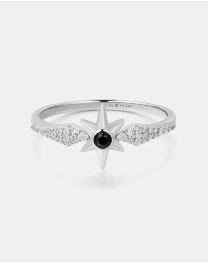 Ania Haie - Ania Haie Silver Black Onyx Star Ring