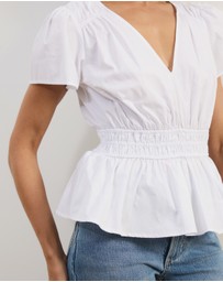 Atmos&Here - Lana Cotton Shirred Top