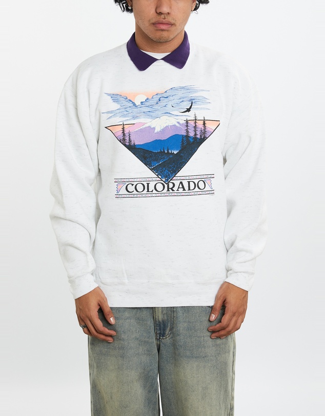 Vintage by The Real Deal - Pre Loved - 90s Colorado Wildlife Collared Sweatshirt