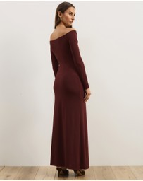 Atmos&Here - Hanna Long Sleeve Off-Shoulder Maxi Dress