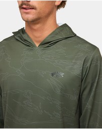 Billabong - Mens Arch Mesh Loose Hooded Long Sleeve Rash Vest