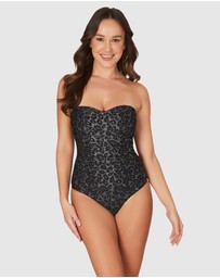 Nip Tuck Swim - Leopard Foil Colette Bandeau One Piece Swimsuit