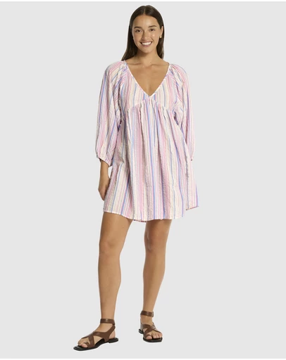 Sea Level Australia - Boho Stripe Boho Short Dress