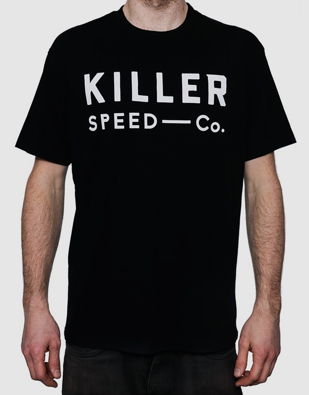 Killer Speed Co. - Killer Speed Co. Men Logo Teeblack Tees Relaxed Fit Crew Neck Black