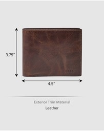 Fossil - Derrick Dark Brown Large Coin Pocket Bifold