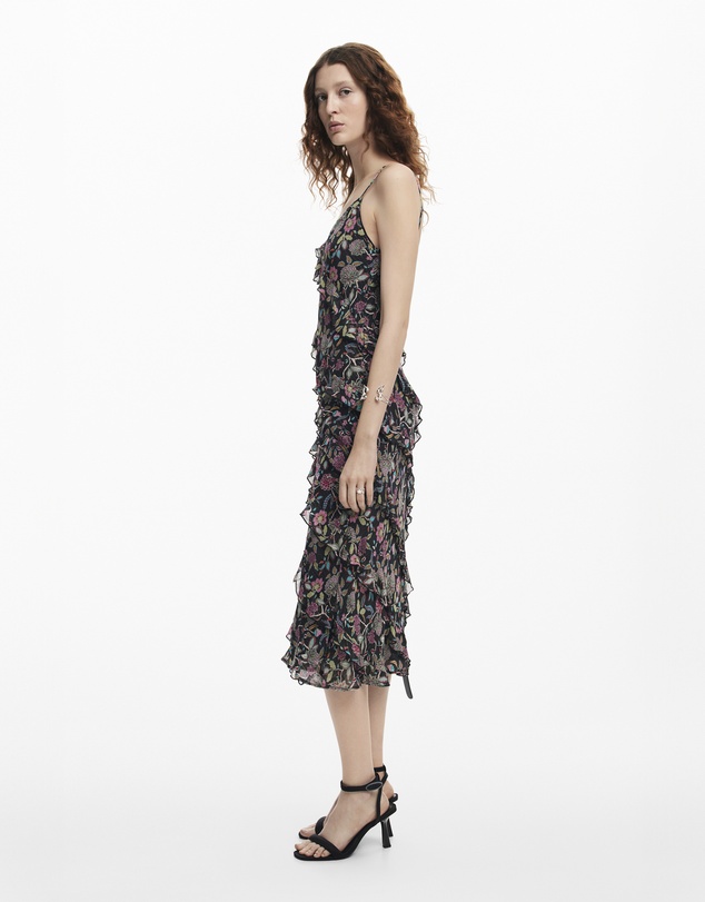 Desigual - Midi dress with ruffles