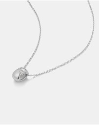 Ania Haie - Ania Haie Silver Puffed Rivulet Pave Necklace