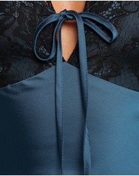 Petal & Pup - Cammy Maxi Slip Dress - Blue/Black