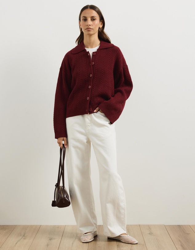 Atmos&Here - Nia Textured Knit Cardigan