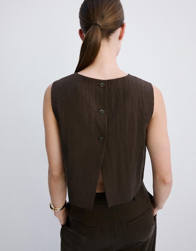 M.N.G - Lyocell Top with Buttons On The Back