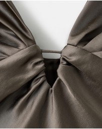 M.N.G - V-Neck Satin Dress