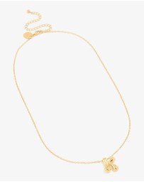 Lovisa - Waterproof Gold Plated Stainless Steel Large Bubble Letter K Necklace