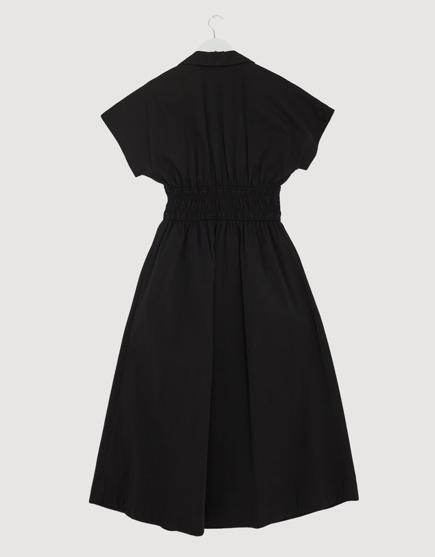 Revibe - Repaired AERE Carmine Shirred Waist Shirt Dress - AU 10