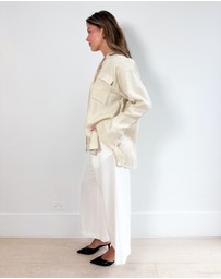 Cirkular - Pre-Loved - Bondi Born Sand Linen Shirt