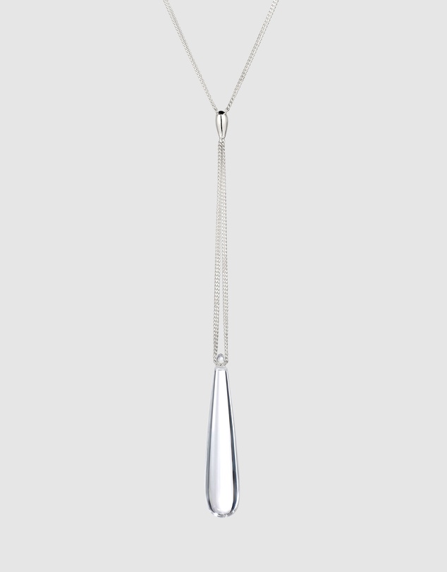 Elli Jewelry - Resin Teardrop Y-Necklace in 925 Silver