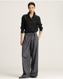 IDA+S - Goldie Silk Blouse With Elastic Sleeve Detail