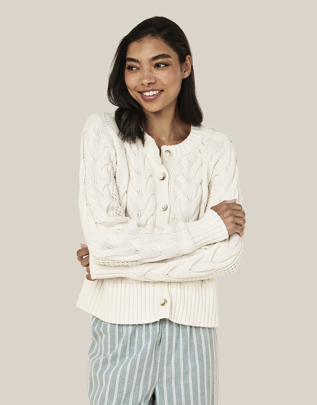Papinelle - Cosy Cable Cotton Cashmere Cardi