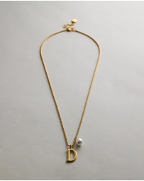 Zahar - Pearl Letter D Necklace