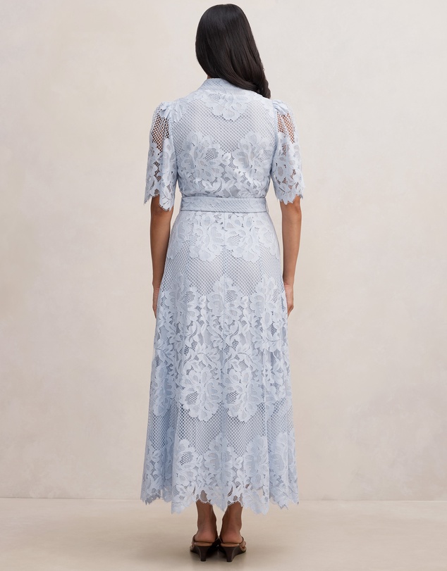 Forever New - Liberty Flutter Sleeves Lace Midi Dress